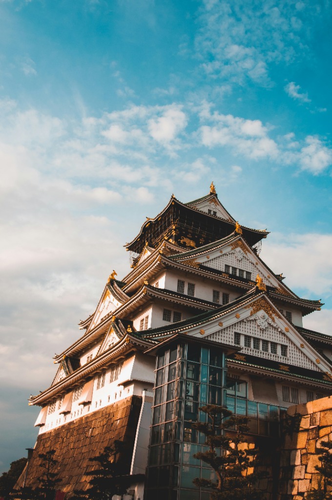 Osaka Castle di musim dingin